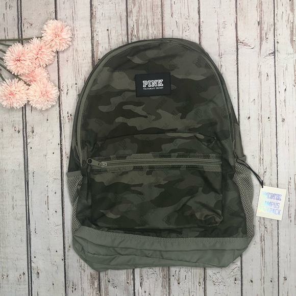 PINK Victoria's Secret Handbags - VS PINK Camouflage Campus Backpack